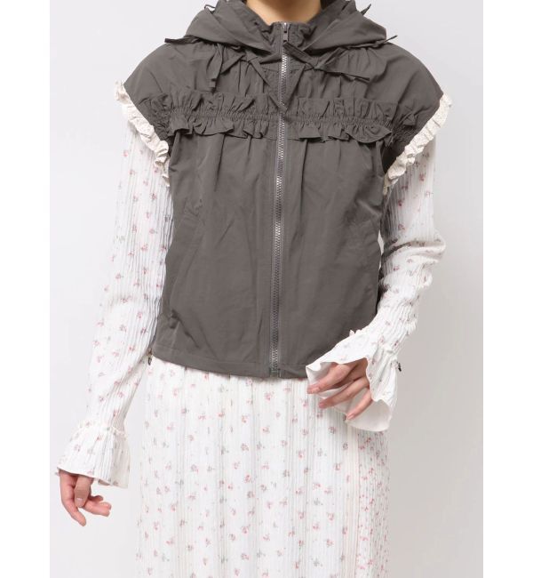 merry jenny「frill nylon jacket」|ダウンベスト・ベスト|