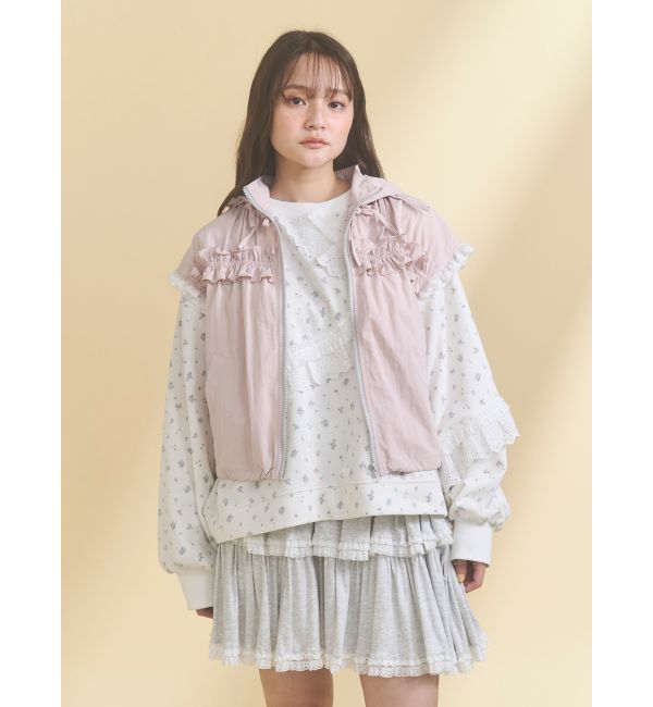 merry jenny「frill nylon jacket」|ダウンベスト・ベスト|