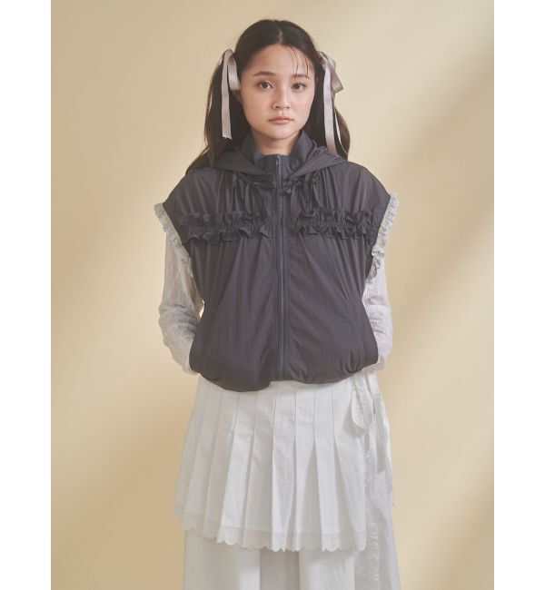 merry jenny「frill nylon jacket」|ダウンベスト・ベスト|