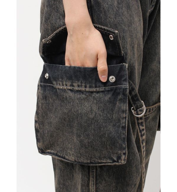 GYDA「ハイウエスト Urban Utility Wash Cargoデニムパンツ」|デニム|