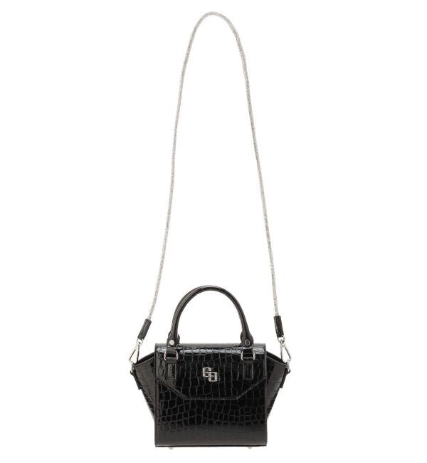 GYDA「GG エナメルクロコmini BAG」|ハンドバッグ|