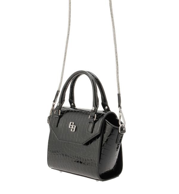 GYDA「GG エナメルクロコmini BAG」|ハンドバッグ|