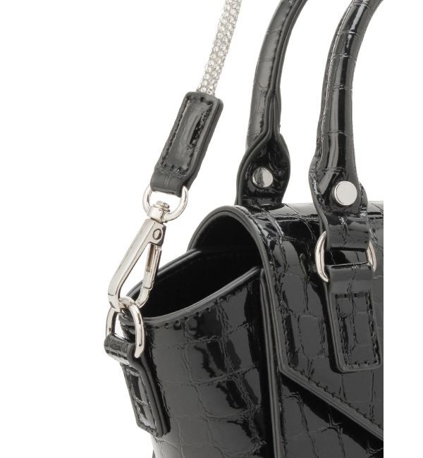 GYDA「GG エナメルクロコmini BAG」|ハンドバッグ|