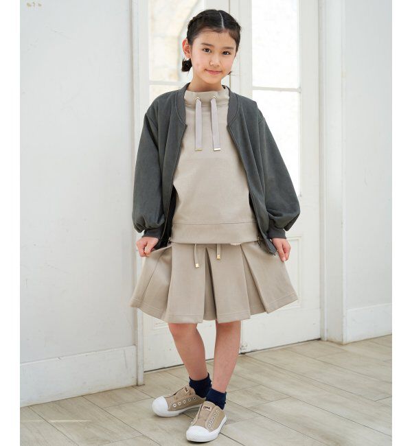 ikka kids「GOKU楽鹿の子ダンボールサイドジッププルオーバー（120~160cm）」|Tシャツ・カットソー|