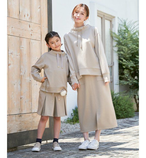 ikka kids「GOKU楽鹿の子ダンボールサイドジッププルオーバー（120~160cm）」|Tシャツ・カットソー|