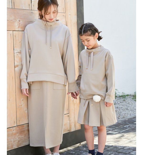 ikka kids「GOKU楽鹿の子ダンボールサイドジッププルオーバー（120~160cm）」|Tシャツ・カットソー|