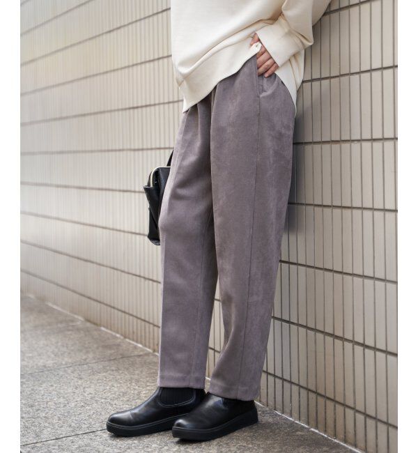 ikka「フェイクスエードテーパードパンツ」|その他|