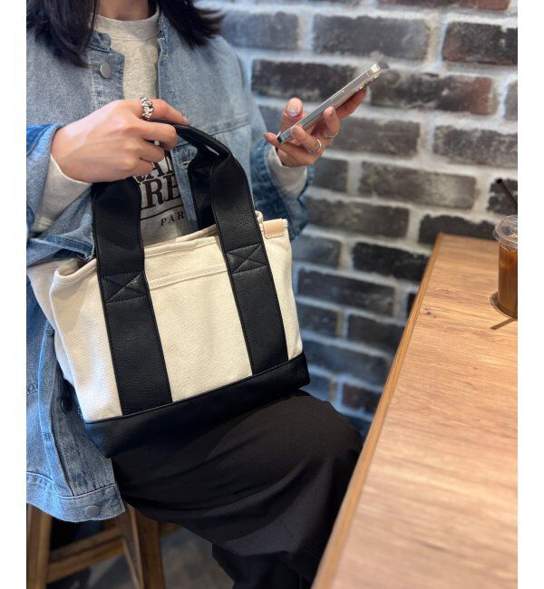 Lbc with Life「仕切り持ち手ミニトートバッグ」|その他|