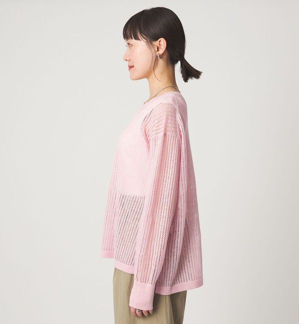 UNITED ARROWS green label relaxing「フレンチリネン メッシュ プルオーバー ニット」|ニット・セーター|