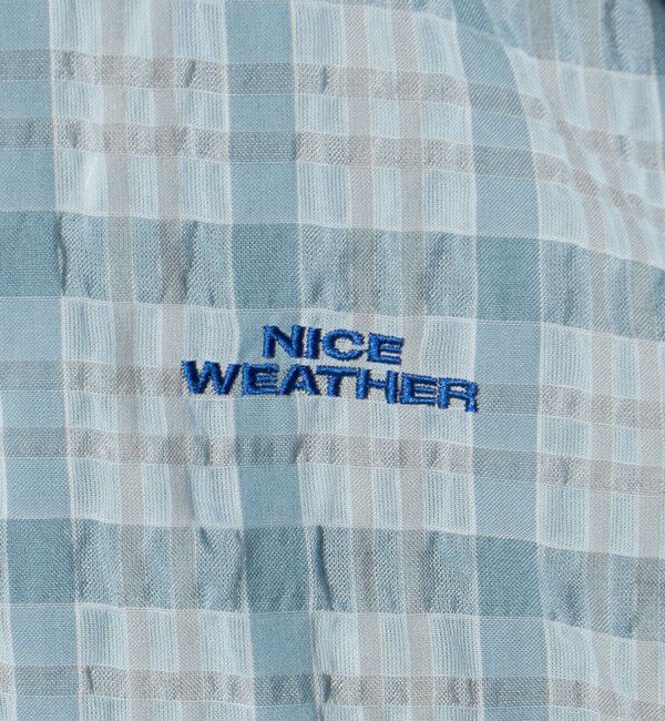 NICE WEATHER「＜NICE WEATHER＞シアーチェック シャツ」|シャツ・ブラウス|