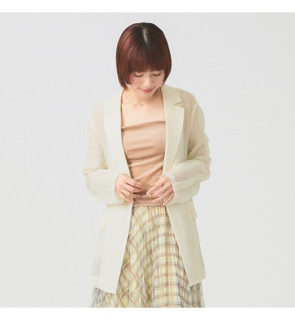 Ray BEAMS 「シアー 1ボタン シングル ジャケット」|ダッフルコート|