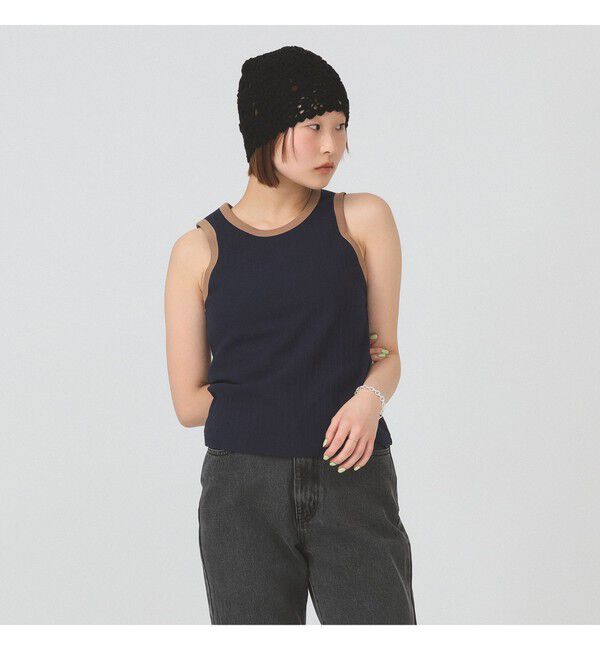 Ray BEAMS 「リブ リンガー タンクトップ」|Tシャツ・カットソー|NAVY