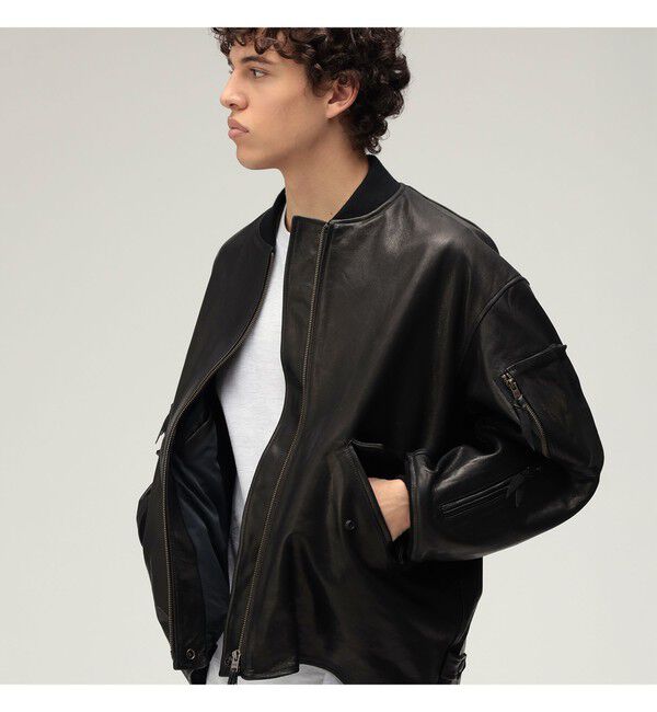 BEAMS PLUS「MIL Flight Jacket Leather」|ブルゾン・スタジャン|