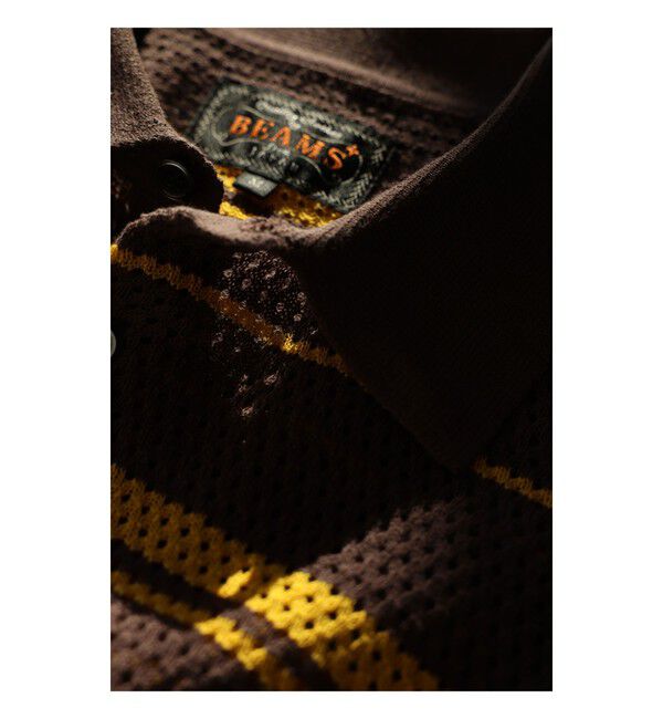 BEAMS PLUS「Mesh Polo Stripe」|ポロシャツ|