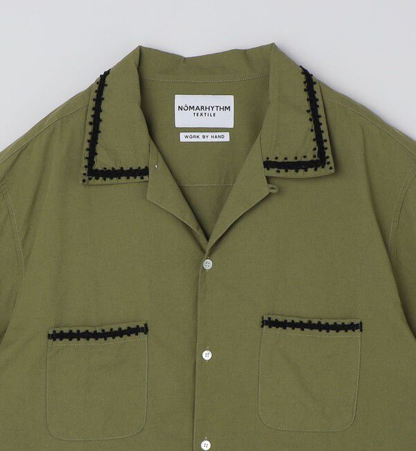 SHIPS「NOMARHYTHM TEXTILE: TRIM EMBROIDERY OPEN COLLAR SS」|シャツ・ブラウス|