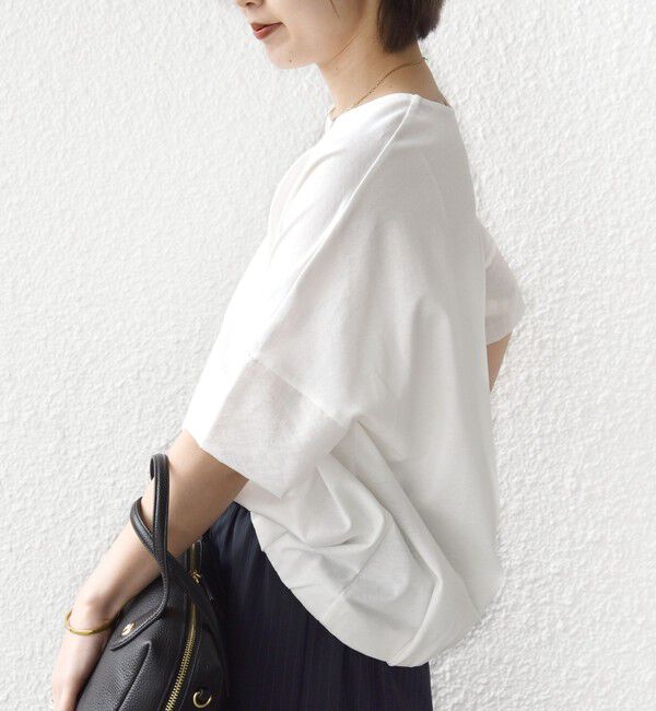 SHIPS for women「〈接触冷感 / 手洗い可能〉裾 バルーン シアー ドッキング プルオーバー」|Tシャツ・カットソー|