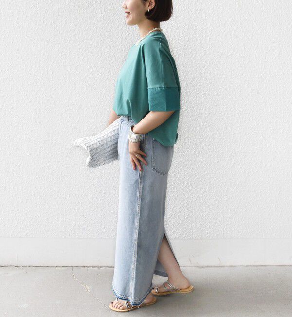 SHIPS for women「〈接触冷感 / 手洗い可能〉裾 バルーン シアー ドッキング プルオーバー」|Tシャツ・カットソー|