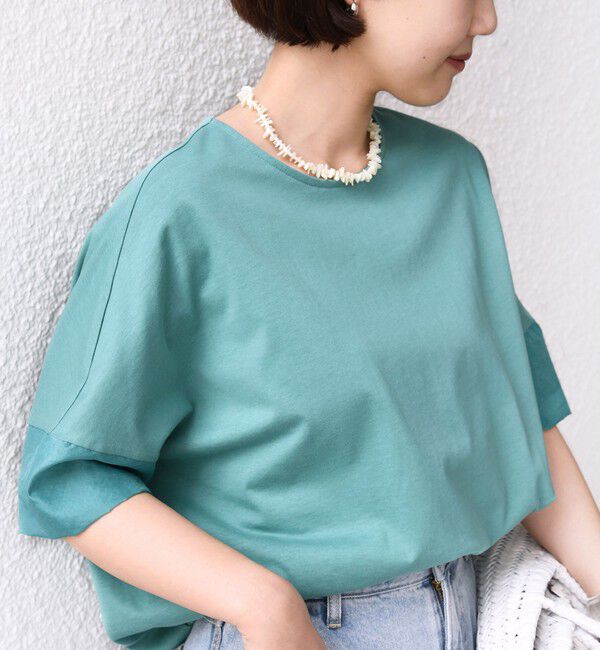 SHIPS for women「〈接触冷感 / 手洗い可能〉裾 バルーン シアー ドッキング プルオーバー」|Tシャツ・カットソー|