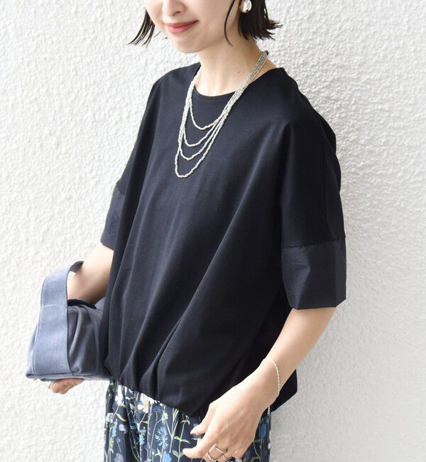 SHIPS for women「〈接触冷感 / 手洗い可能〉裾 バルーン シアー ドッキング プルオーバー」|Tシャツ・カットソー|