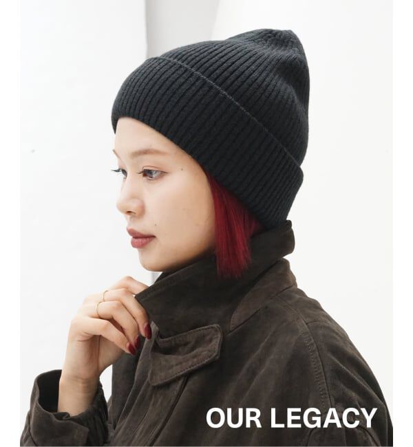 EYETHINK「【OUR LEGACY / アワーレガシー】KNIT HAT Black」|ニット帽|ブラック