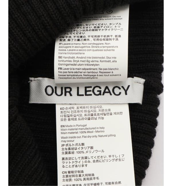 EYETHINK「【OUR LEGACY / アワーレガシー】KNIT HAT Black」|ニット帽|