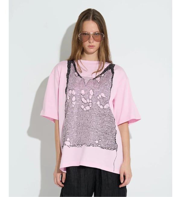 JOINT WORKS「ANNA SUI NYC / アナスイエヌワイシー トロンプルイユプリントビッグTシャツ」|Tシャツ・カットソー|