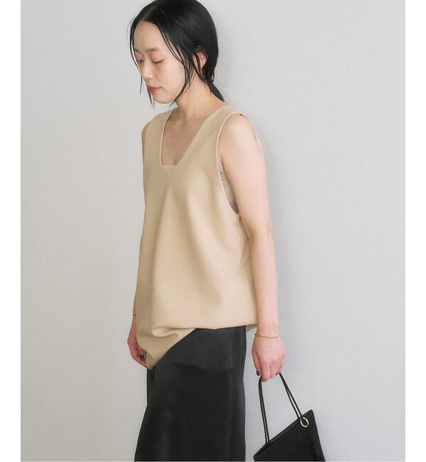 Plage「《WEB限定追加》MY_sleeveless ブラウス」|シャツ・ブラウス|ベージュ