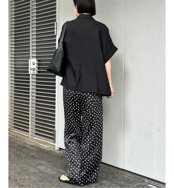 SLOBE IENA「《セットアップ対応可》リネン混ハーフスリーブジャケット」|その他|