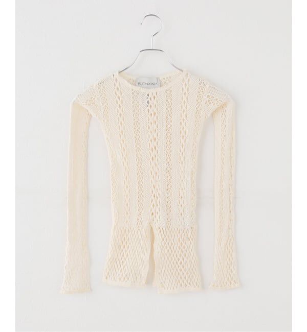 IENA LA BOUCLE「EUCHRONIA ユークロニア stretch lace long sleeve tee 261801」|Tシャツ・カットソー|