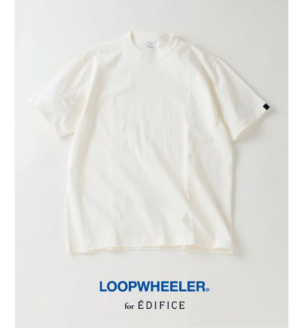 EDIFICE「LOOPWHEELER for LOWERCASE ツリテンジク ビッグTシャツ」|Tシャツ・カットソー|ホワイト