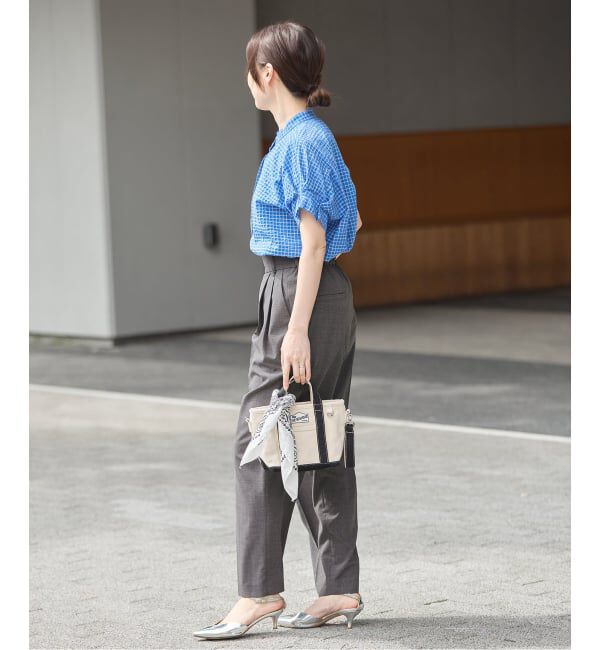 journal standard L'essage「DEVEAUXフラワー&チェック/無地タックスリーブシャツ」|シャツ・ブラウス|