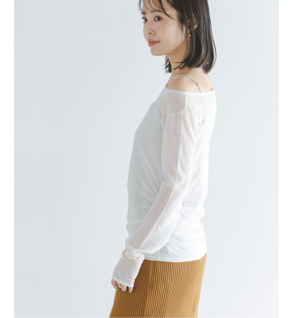NOBLE「【洗える】オフショルドレープニット」|ニット・セーター|