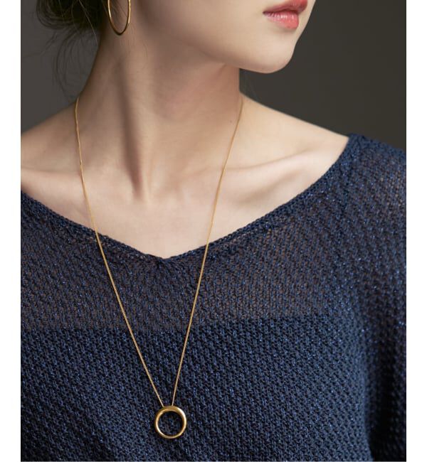 NOBLE「《WEB＆一部店舗限定・追加》【洗える】ペーパーヤーン カノコBACK Vプルオーバー」|ニット・セーター|