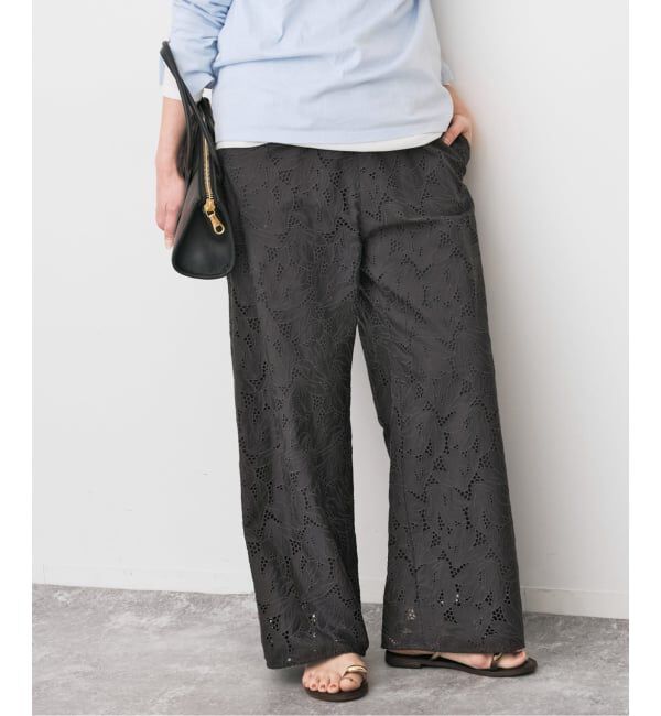 Spick and Span「TICCA / ティッカ フラワーレースパンツ」|その他|グレー