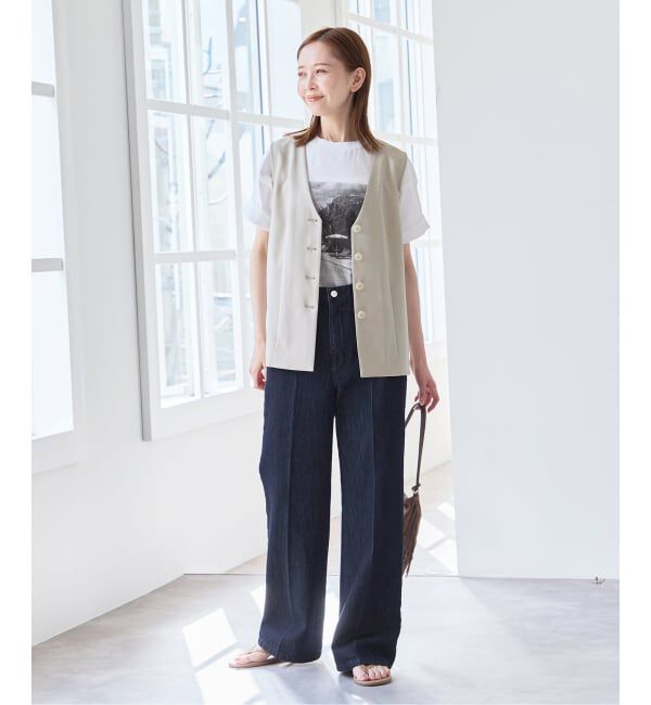 U by SPICK&SPAN「リネンライクウォッシャブルベスト」|その他|