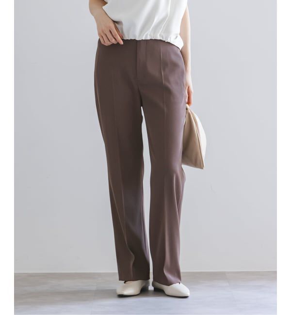 NOBLE「ツイルクロスストレートパンツ」|スラックス|