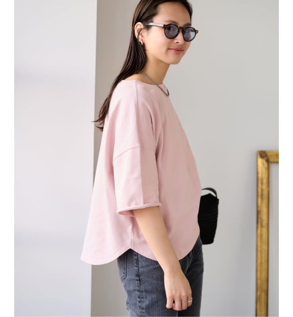 FRAMeWORK「≪新色 / 追加≫ミニ裏毛ハーフスリーブラウンドTee」|Tシャツ・カットソー|