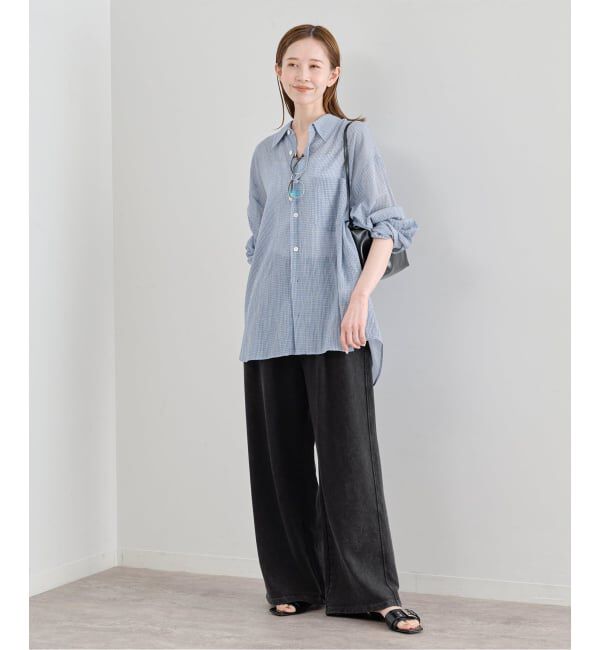 U by SPICK&SPAN「LOW CLASSIC Lc / ロウ クラシック エルシー OVERSIZED LC PATTERN SHIRT」|シャツ・ブラウス|