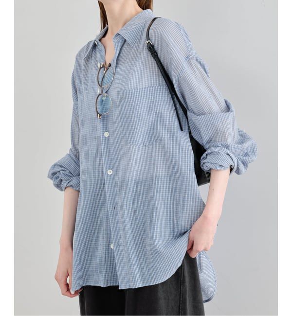 U by SPICK&SPAN「LOW CLASSIC Lc / ロウ クラシック エルシー OVERSIZED LC PATTERN SHIRT」|シャツ・ブラウス|