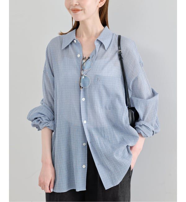 U by SPICK&SPAN「LOW CLASSIC Lc / ロウ クラシック エルシー OVERSIZED LC PATTERN SHIRT」|シャツ・ブラウス|