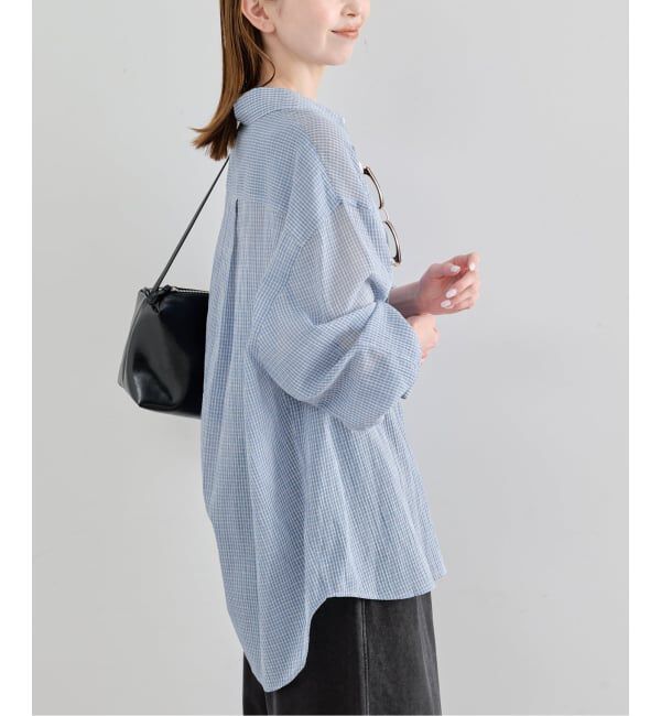 U by SPICK&SPAN「LOW CLASSIC Lc / ロウ クラシック エルシー OVERSIZED LC PATTERN SHIRT」|シャツ・ブラウス|