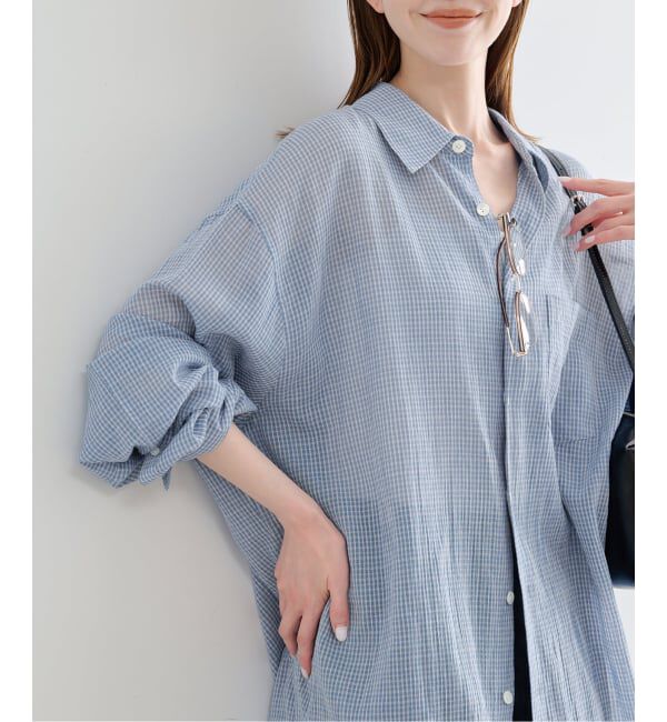 U by SPICK&SPAN「LOW CLASSIC Lc / ロウ クラシック エルシー OVERSIZED LC PATTERN SHIRT」|シャツ・ブラウス|