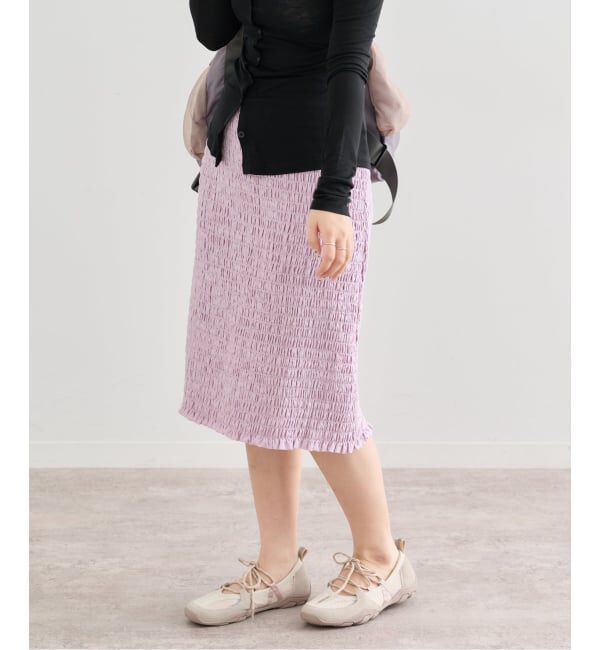 U by SPICK&SPAN「Atelier Edition/アトリエ エディション SMOCKED BANDING SKIRT」|スカート|