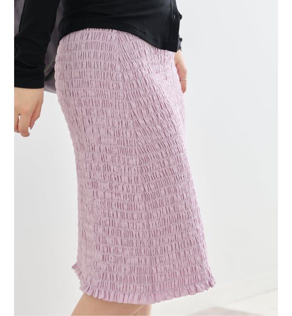 U by SPICK&SPAN「Atelier Edition/アトリエ エディション SMOCKED BANDING SKIRT」|スカート|