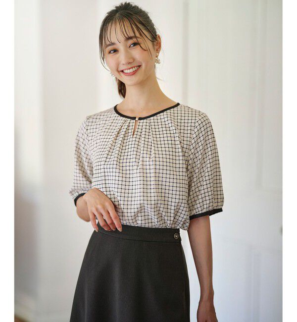 any SiS「【洗える】 バイカラータック ブラウス」|シャツ・ブラウス|ﾓﾉﾄｰﾝﾁ