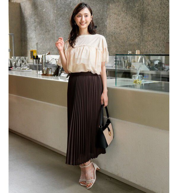 ANY SIS「【洗える】チュール重ね プルオーバー」|Tシャツ・カットソー|