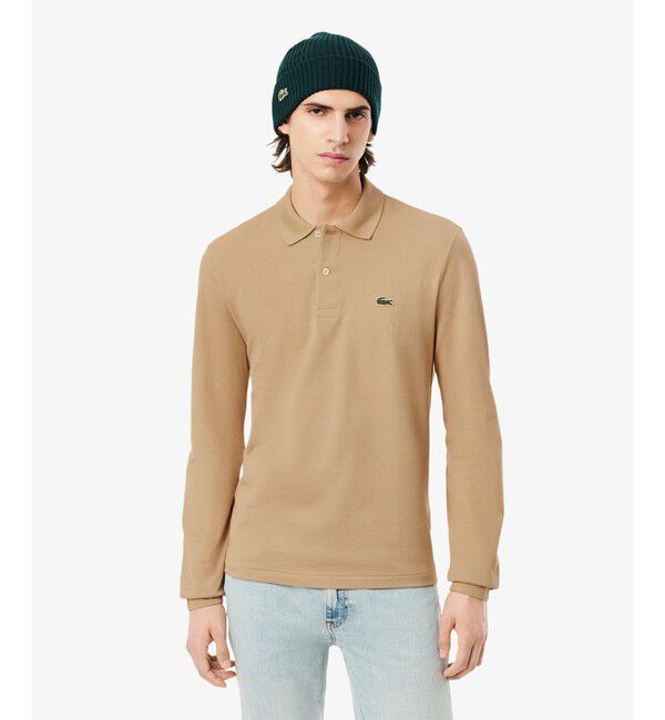 LACOSTE「オリジナルフィット 長袖 ポロシャツ」|ポロシャツ|ベージュ