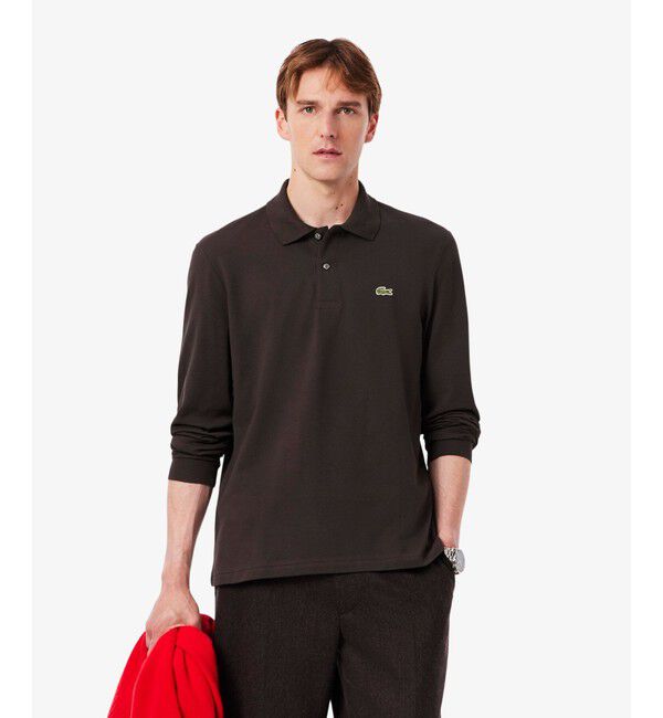 LACOSTE「オリジナルフィット 長袖 ポロシャツ」|ポロシャツ|ダークブラウン