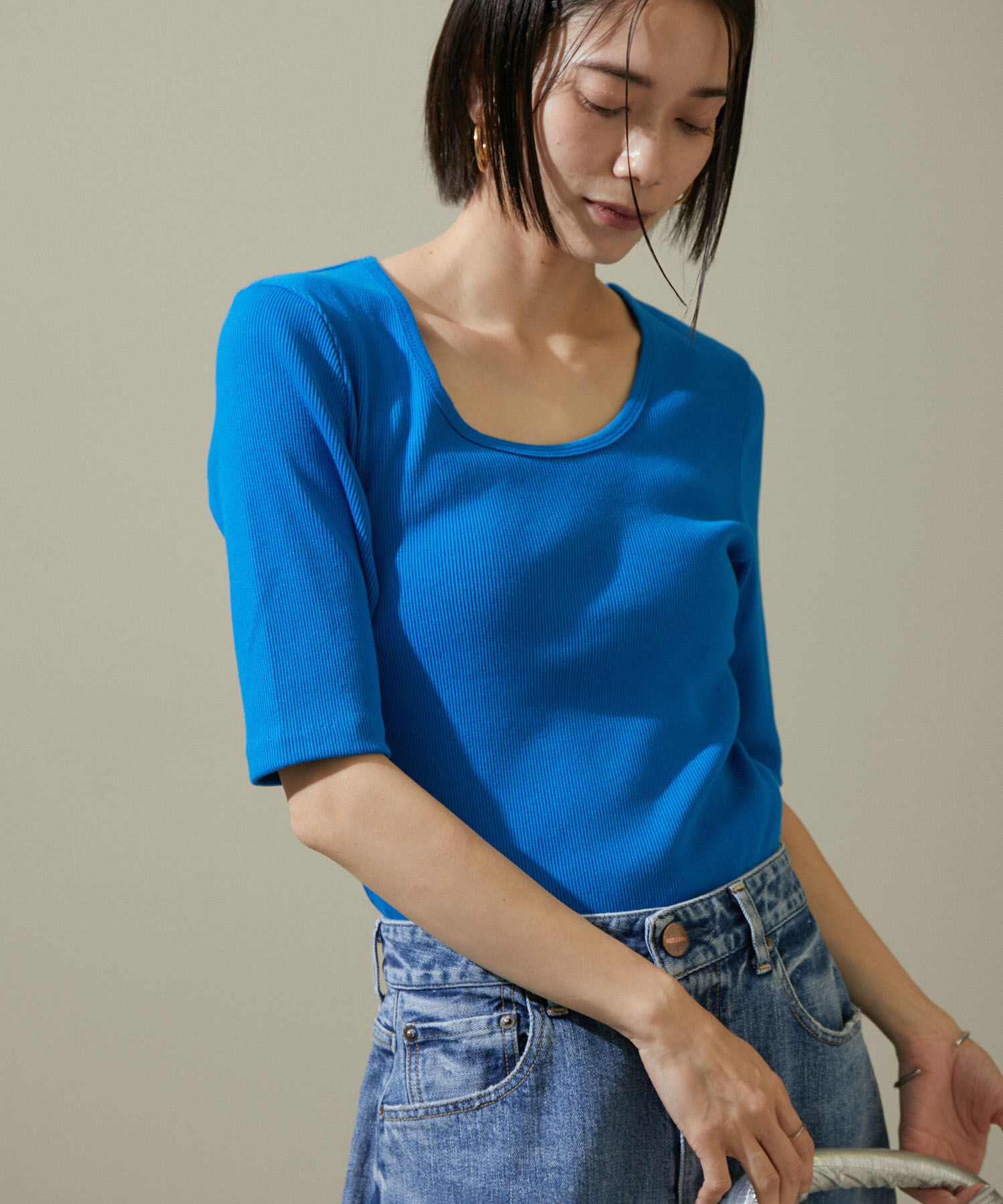 SALON adam et rope'「KINANファームリーリブTシャツ」|Tシャツ・カットソー|
