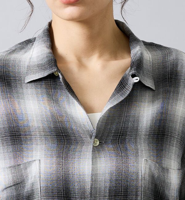 ABAHOUSE「【TOWNCRAFT/タウンクラフト】オンブレチェックシャツ/ユニセックス」|シャツ・ブラウス|